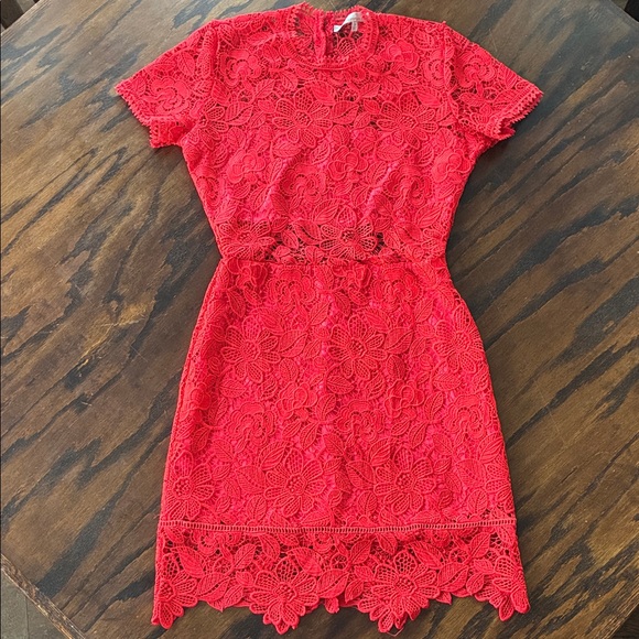 Lovers + Friends Red Lace Dress - Picture 2 of 8